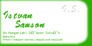 istvan samson business card